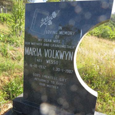 VOLKWYN Maria nee WESSO 1932-1987