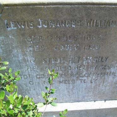 WILLIAMS Lewis Johannes 1886-1949