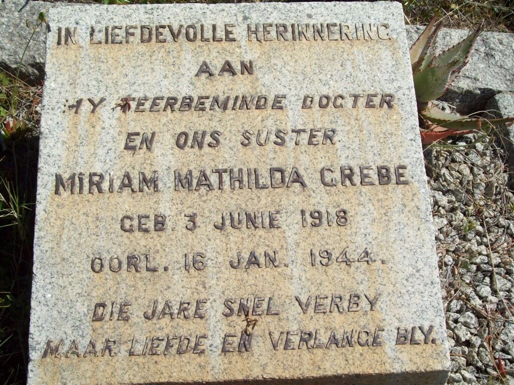 GREBE Miriam Mathilda 1918-1944
