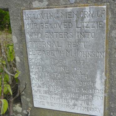 JOHNSON Elizabeth M. 1927-1946