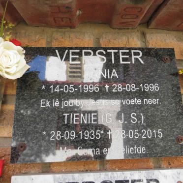 VERSTER G.J.S. 1935-2015 :: VERSTER Tania 1996-1996