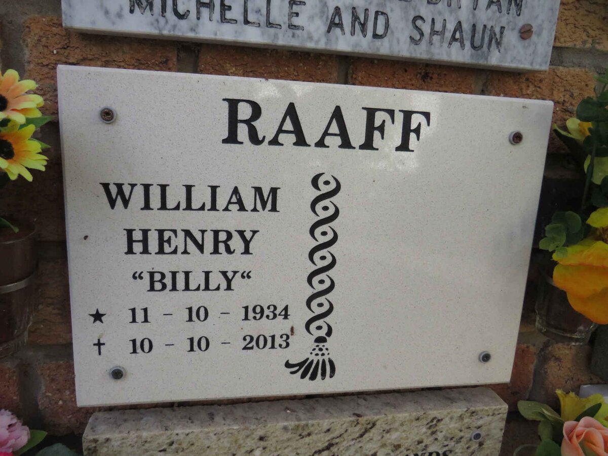RAAFF William Henry 1934-2013