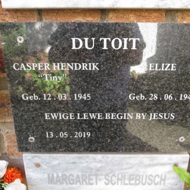 TOIT Casper Hendrik, du 1945-2019 & Elize 1949-