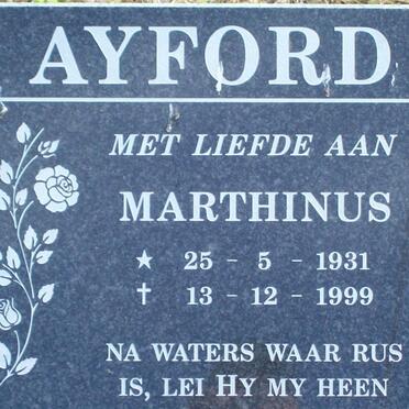 AYFORD Marthinus 1931-1999