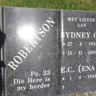 ROBERTSON Sydney G. 1934-2008 &amp; E.C. 1941-