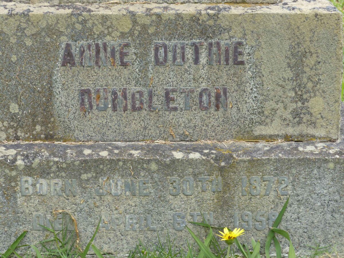 DUMBLETON Annie Duthie 1872-1958