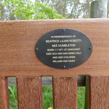 ROBOTTI Beatrice Lilian nee DUMBLETON 1871-1902 :: ROBOTTI William :: ROBOTTI Daisy