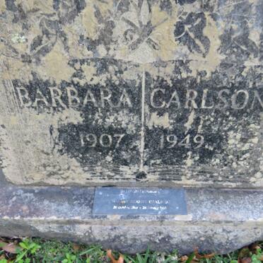 CARLSON Walter Berndt 1909-1998 &amp; Barbara 1907-1949
