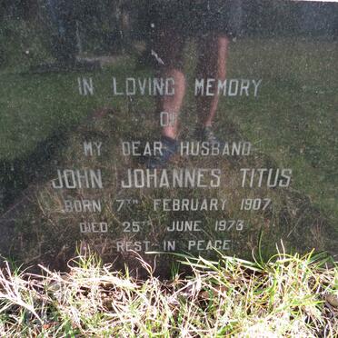 TITUS John Johannes 1907-1973