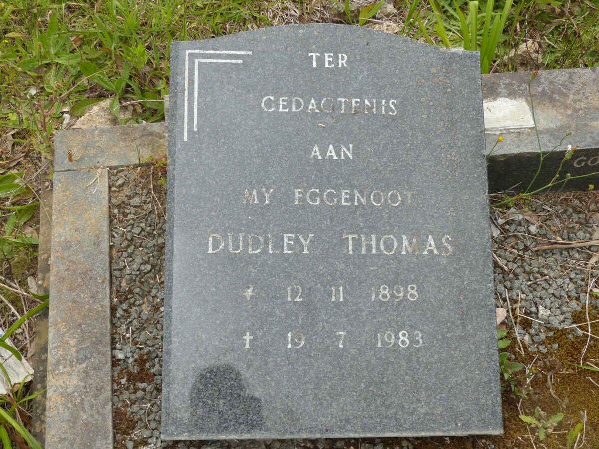 ? Dudley Thomas 1898-1893 &amp; Susanna Johanna TERBLANCHE 1900-1986