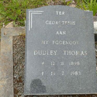 ? Dudley Thomas 1898-1893 &amp; Susanna Johanna TERBLANCHE 1900-1986