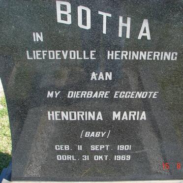 BOTHA Hendrina  Maria 1901-1969