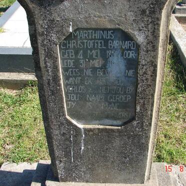 BARNARD Marthinus Christoffel 1851-19?7