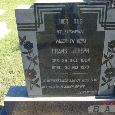 BARNARD Frans Joseph 1894-1970 &amp; Martha Johanna JANSE VAN RENSBURG 1898-1984