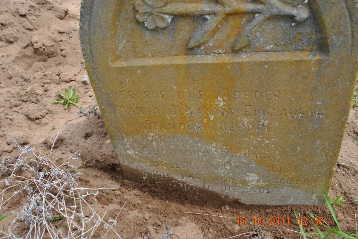 STANDER Maria Susanna Elizabeth nee BARNARD -1941