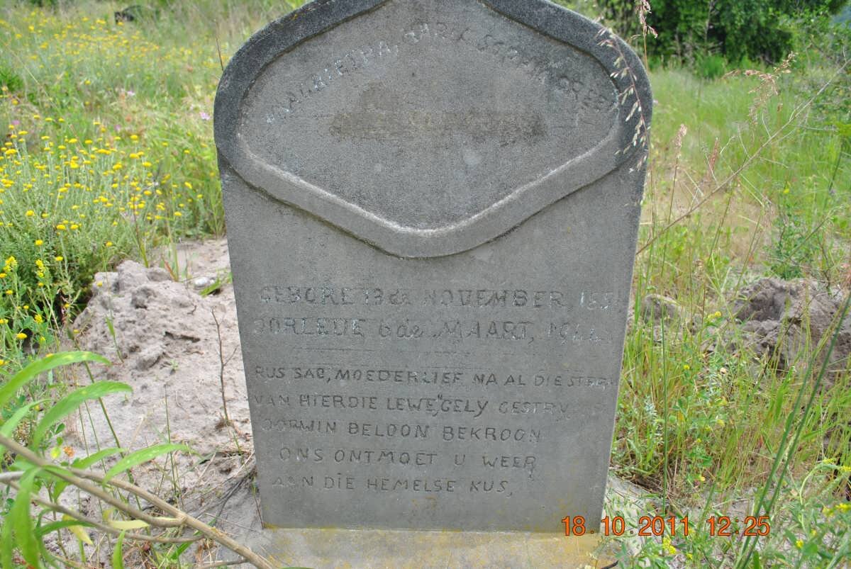 GREEFF Margaretha Maria Sophia  nee GERBER 1850-1944