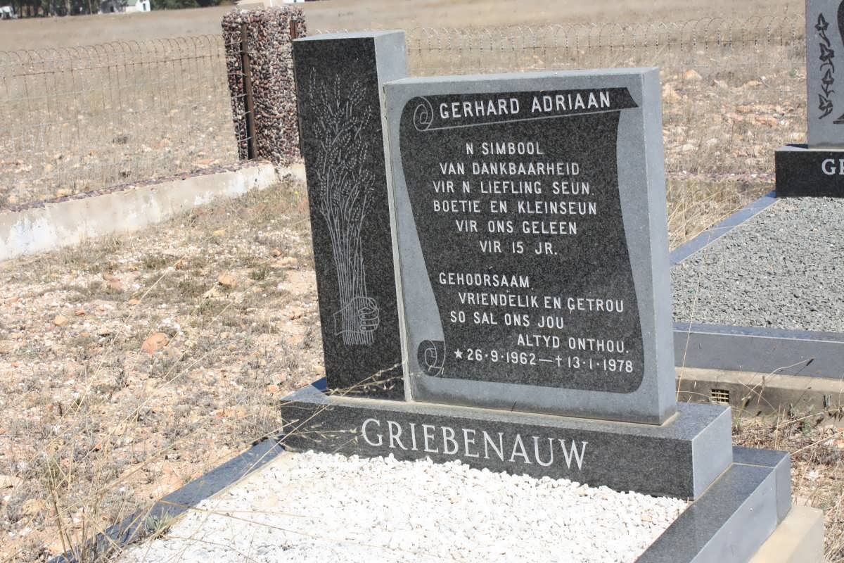 GRIEBENAUW Gerhard Adriaan 1962-1978