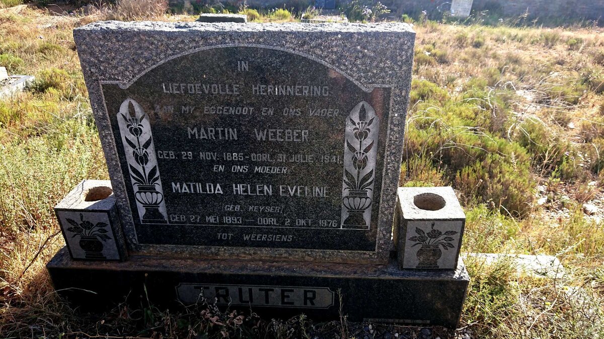 TRUTER Martin Weeber 1885-1941 & Matilda Helen Eveline KEYSER 1893-1976