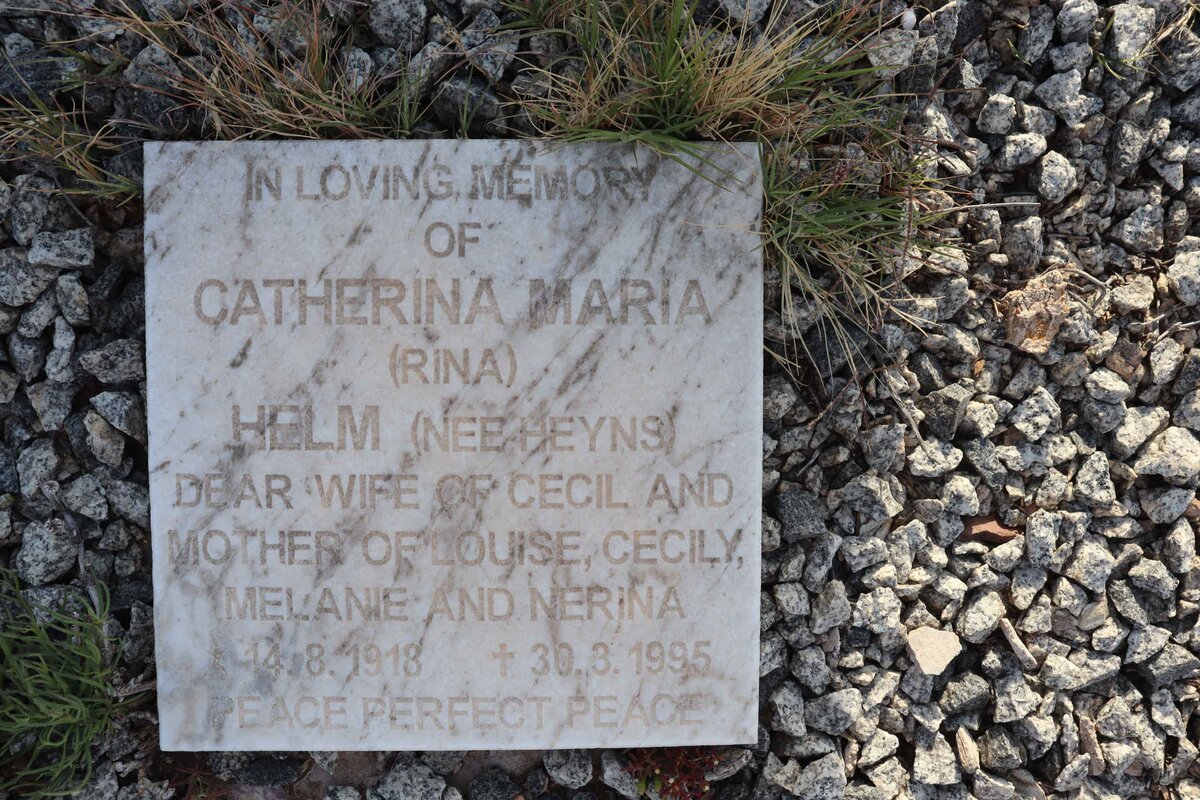 HELM Catherina Maria nee HEYNS 1918-1995