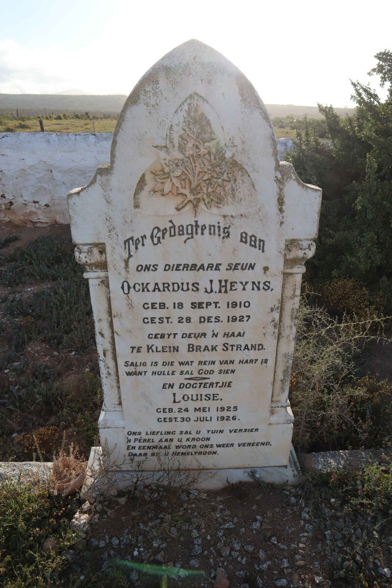 HEYNS Ockardus J. 1910-1927 :: HEYNS Louise 1925-1926