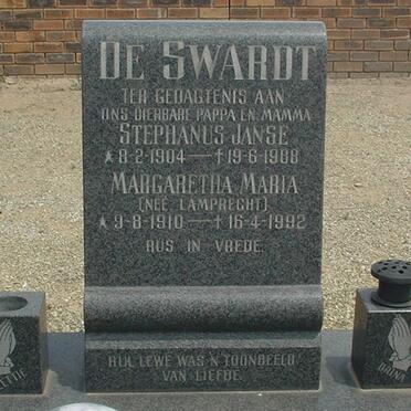 SWARDT Stephanus Janse, de 1904-1988  &amp; Margaretha Maria LAMPRECHT 1910-1992