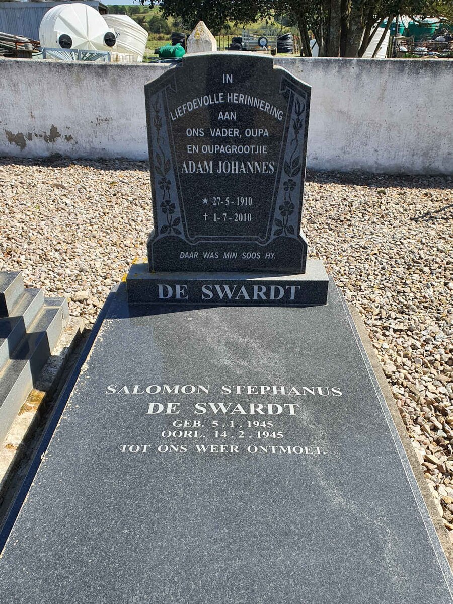 SWARDT Adam Johannes, de 1910-2010 :: DE SWARDT Salomon Stephanus 1945-1945