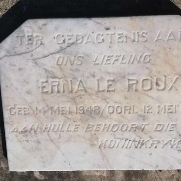 ROUX Erna, le 1948-1950