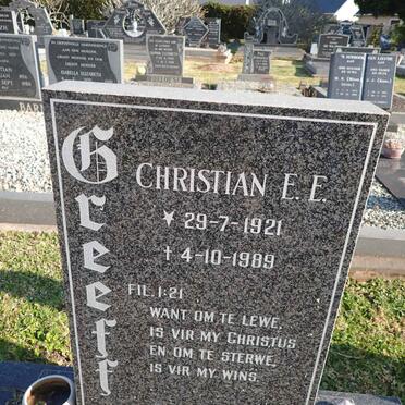 GREEFF Christiaan E.E. 1921-1989