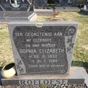 ROELOFSE Sophia Elizabeth 1930-1986