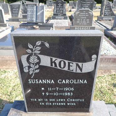 KOEN Susanna Carolina 1906-1983