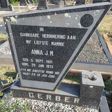 GERBER Anna J.M. 1921-1972
