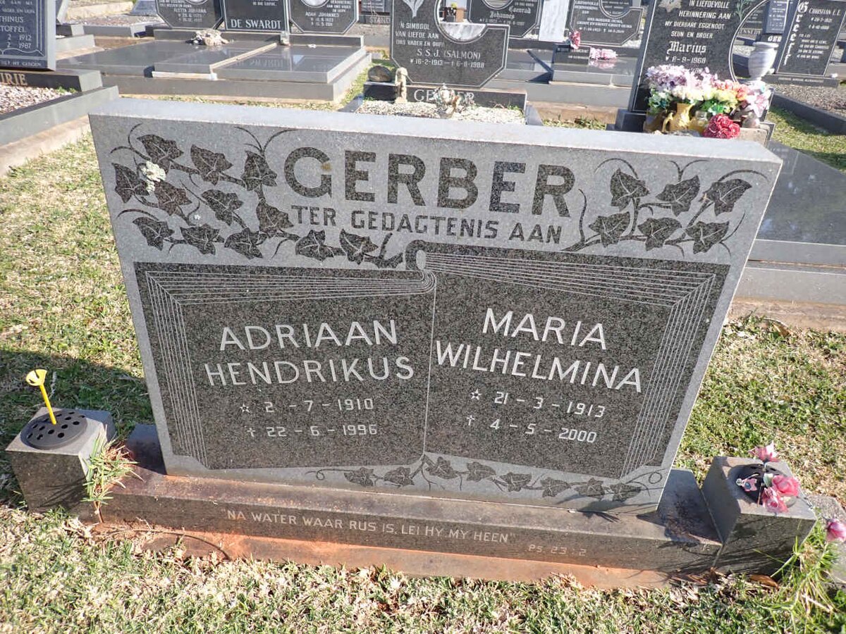 GERBER Adriaan Hendrikus 1910-1996 & Maria Wilhelmina 1913-2000