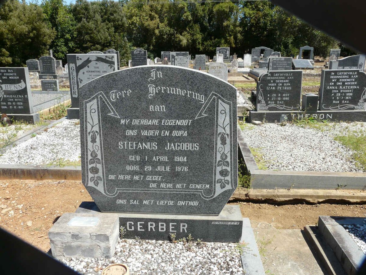 GERBER Stefanus Jacobus 1904-1976