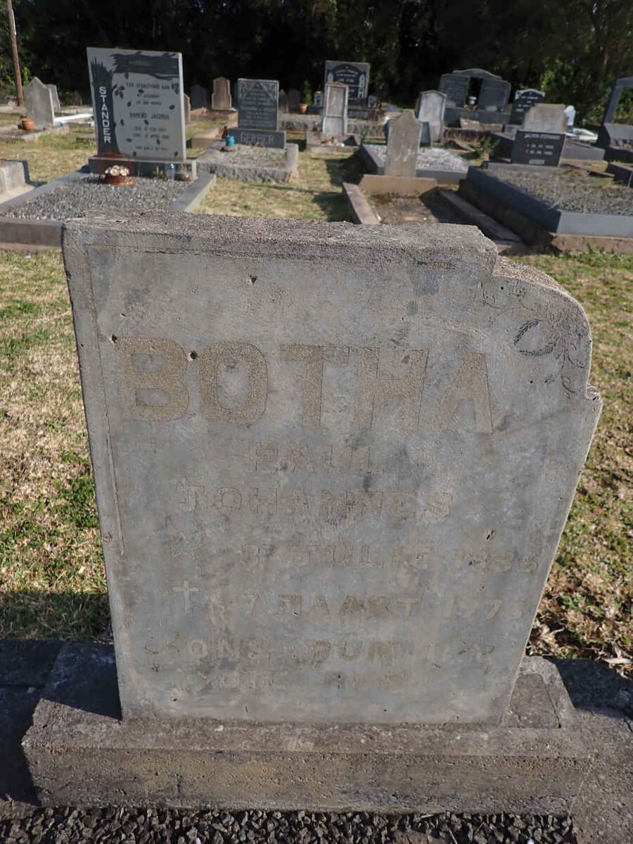 BOTHA Paul Johannes 1886-1975