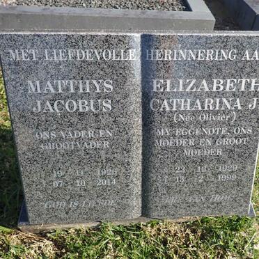 HEYNEKE Matthys Jacobus 1926-2014 & Elizabeth Catharina J. OLIVIER 1929-1999 _1