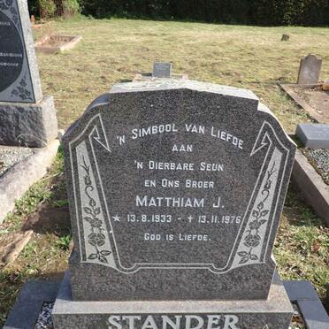 STANDER Matthiam J. 1933-1976