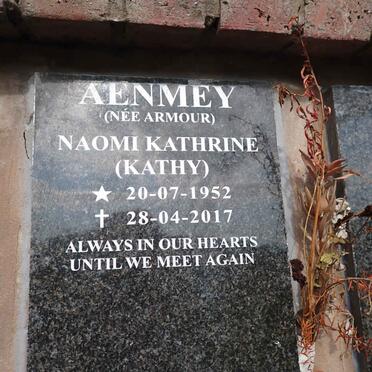 AENMEY Naomi Kathrine nee ARMOUR 1952-2017