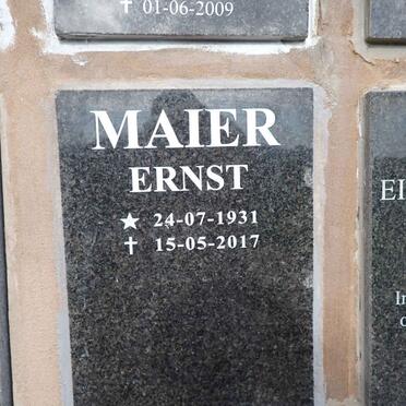 MAIER Ernst 1931-2017