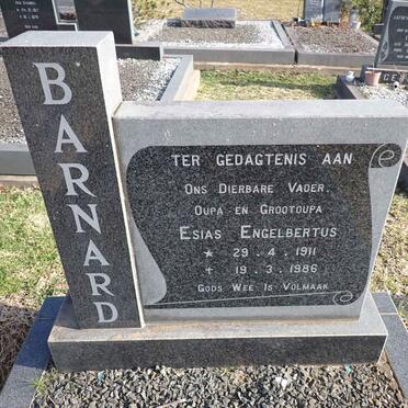 BARNARD Esias Engelbertus 1911-1986