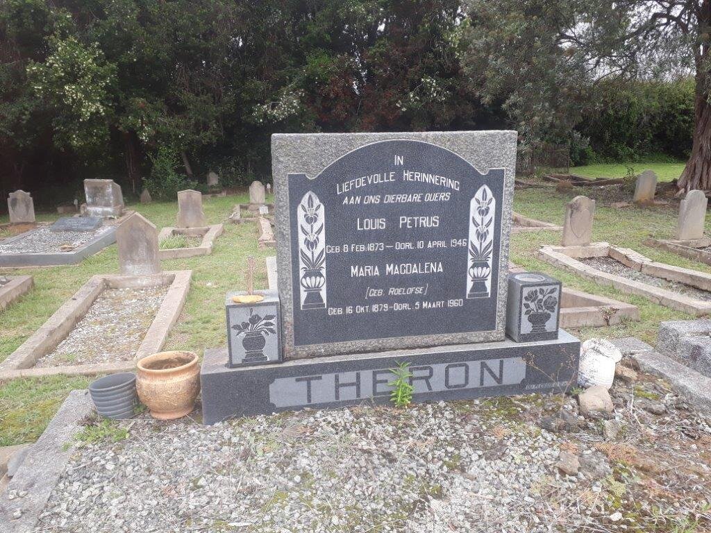 THERON Louis Petrus 1873-1946 &amp; Maria Magdalena ROELOFSE 1879-1960