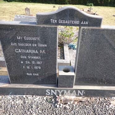 SNYMAN Catharina M. 1917-1979