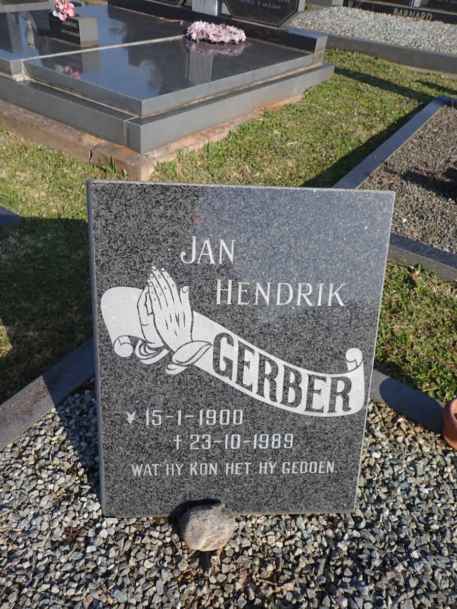 GERBER Jan Hendrik 1900-1989