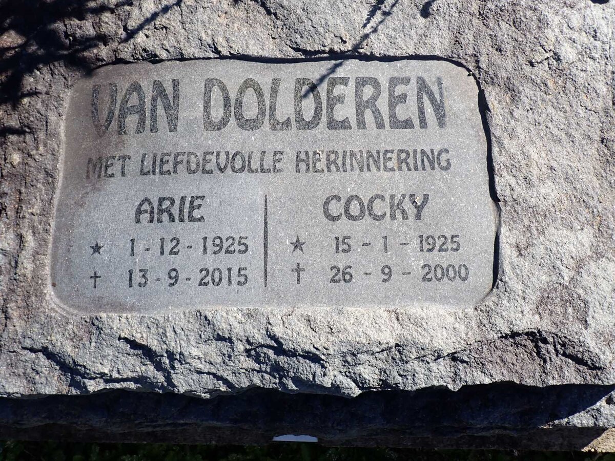 DOLDEREN Arie, van 1925-2015 & Cocky 1925-2000
