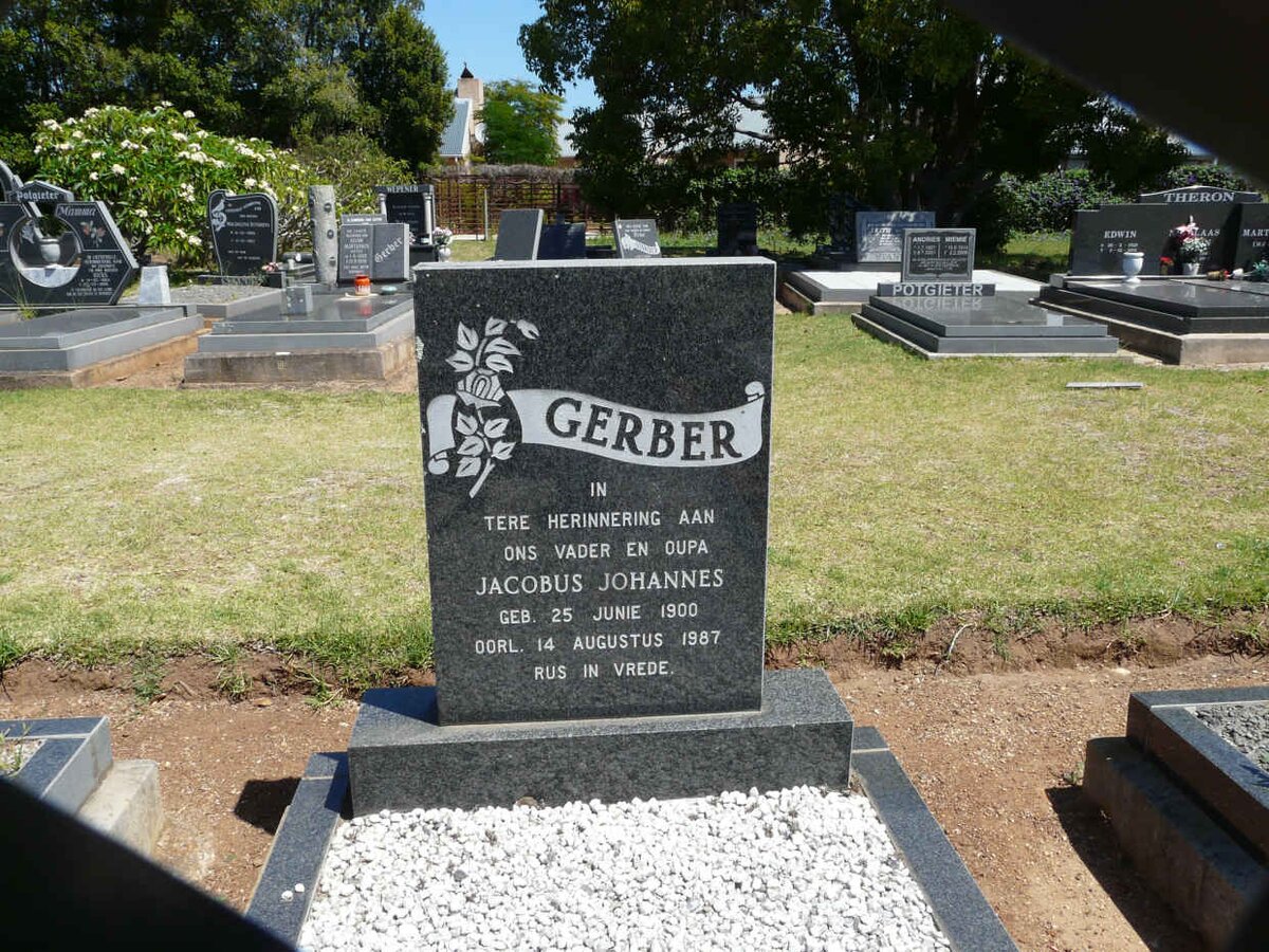 GERBER Jacobus Johannes 1900-1987