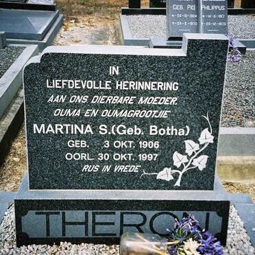 THERON Martina S. nee BOTHA 1906-1997