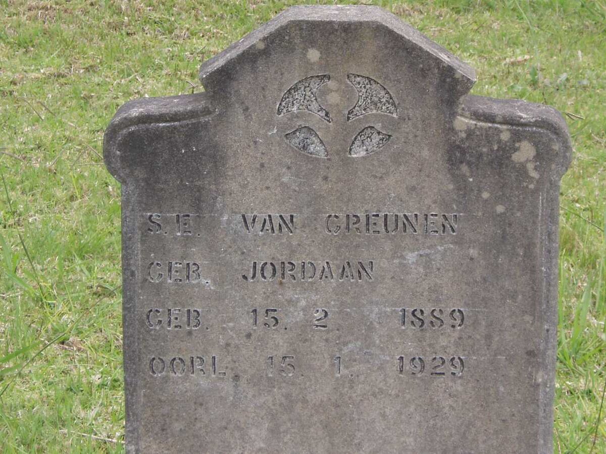 GREUNEN S.E., van nee JORDAAN 1889-1929