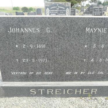 STREICHER Johannes G. 1891-1971 &amp; Maynie J.C. 1903-1996