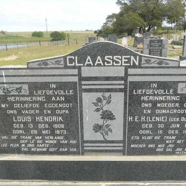 CLAASSEN Louis Hendrik 1906-1973 &amp; H.E.H. DU PLESSIS 1912-1994