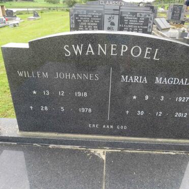 SWANEPOEL Willem Johannes 1918-1978 &amp; Maria Magdalena 1927-2012