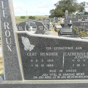 ROUX Gert Hendrik, le 1914-1986 &amp; Catherina Hortense Josephine 1909-1997